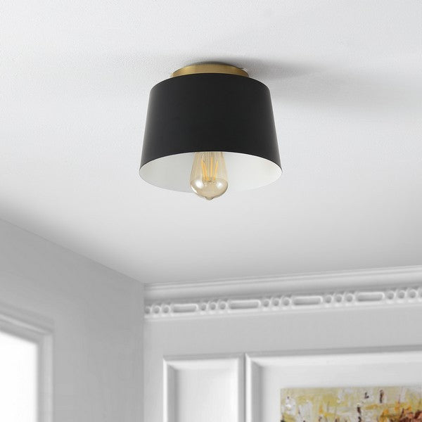 Safavieh Parkes Flush Mount Black Iron FLU4064A