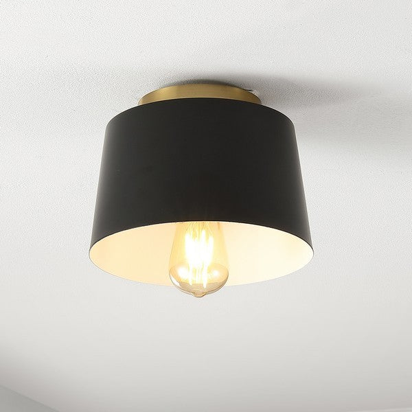 Safavieh Parkes Flush Mount Black Iron FLU4064A