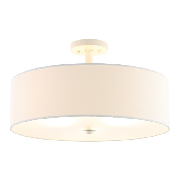 Safavieh Jolana Flush Mount White Iron/Fabric Shade FLU4069B