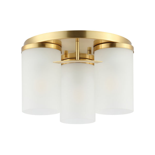 Safavieh Jeffra Flush Mount Brass Gold/ Acid Glass Ceramic/Iron FLU4070B