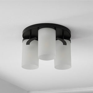 Safavieh Jeffra Flush Mount Black/ Acid Glass Ceramic/Iron FLU4070C