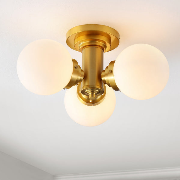 Safavieh Elenna Flush Mount Black Iron FLU4077A