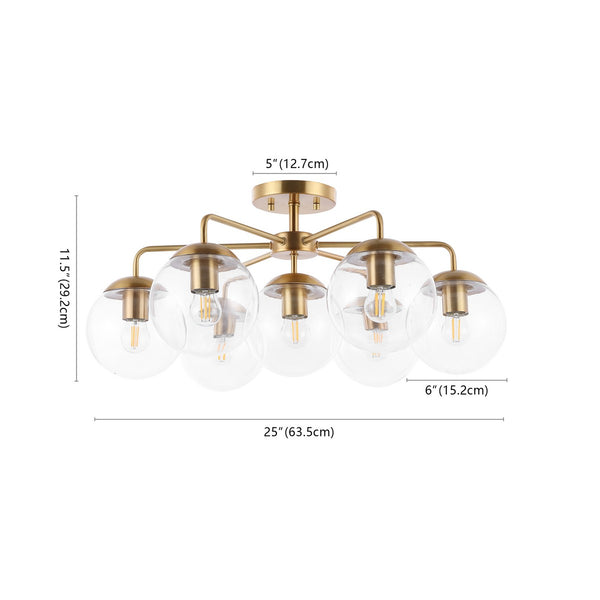 Safavieh Camdyn Flush Mount Brass Iron FLU4078A