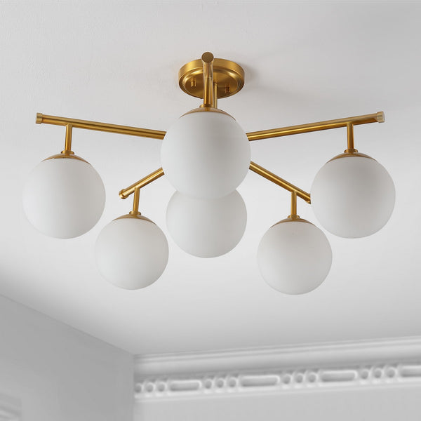 Safavieh Briette Flush Mount Gold Iron FLU4079A