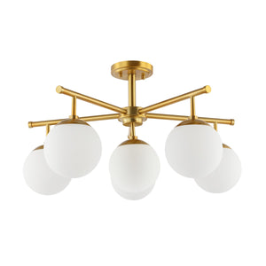 Safavieh Briette Flush Mount Gold Iron FLU4079A