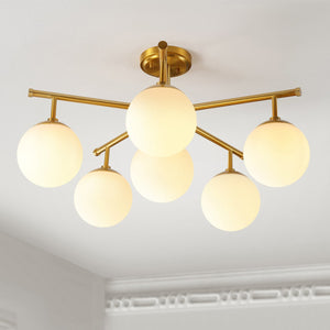 Safavieh Briette Flush Mount Gold Iron FLU4079A