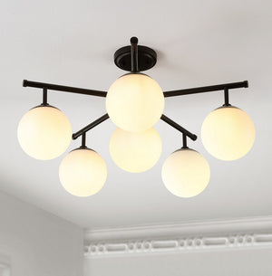 Safavieh Briette Flush Mount Black Iron FLU4079B