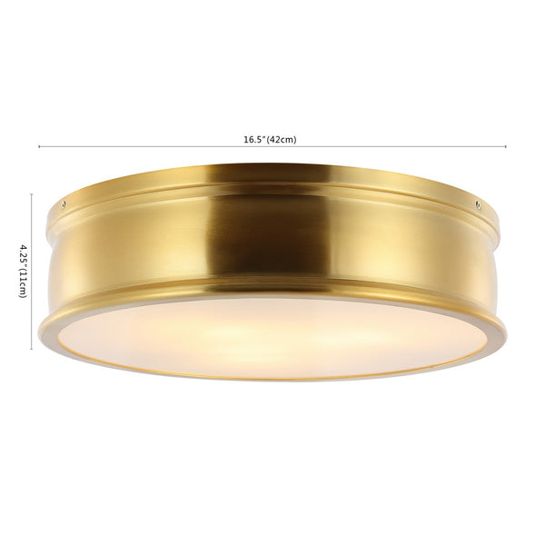 Safavieh Adria Flush Mount Brass Gold Iron FLU4080A