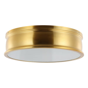 Safavieh Adria Flush Mount Brass Gold Iron FLU4080A