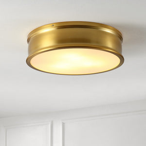 Safavieh Adria Flush Mount Brass Gold Iron FLU4080A