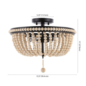 Safavieh Cascina Flush Mount Oil Rub Bronze Iron FLU4084A