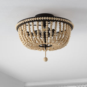 Safavieh Cascina Flush Mount Oil Rub Bronze Iron FLU4084A