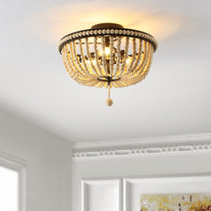 Safavieh Cascina Flush Mount Oil Rub Bronze Iron FLU4084A