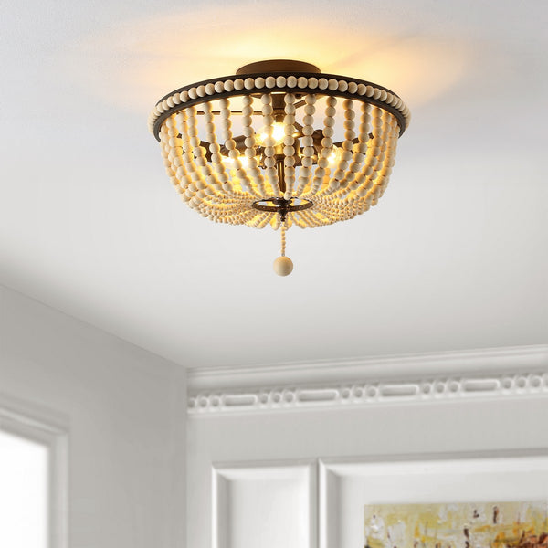 Safavieh Cascina Flush Mount Oil Rub Bronze Iron FLU4084A