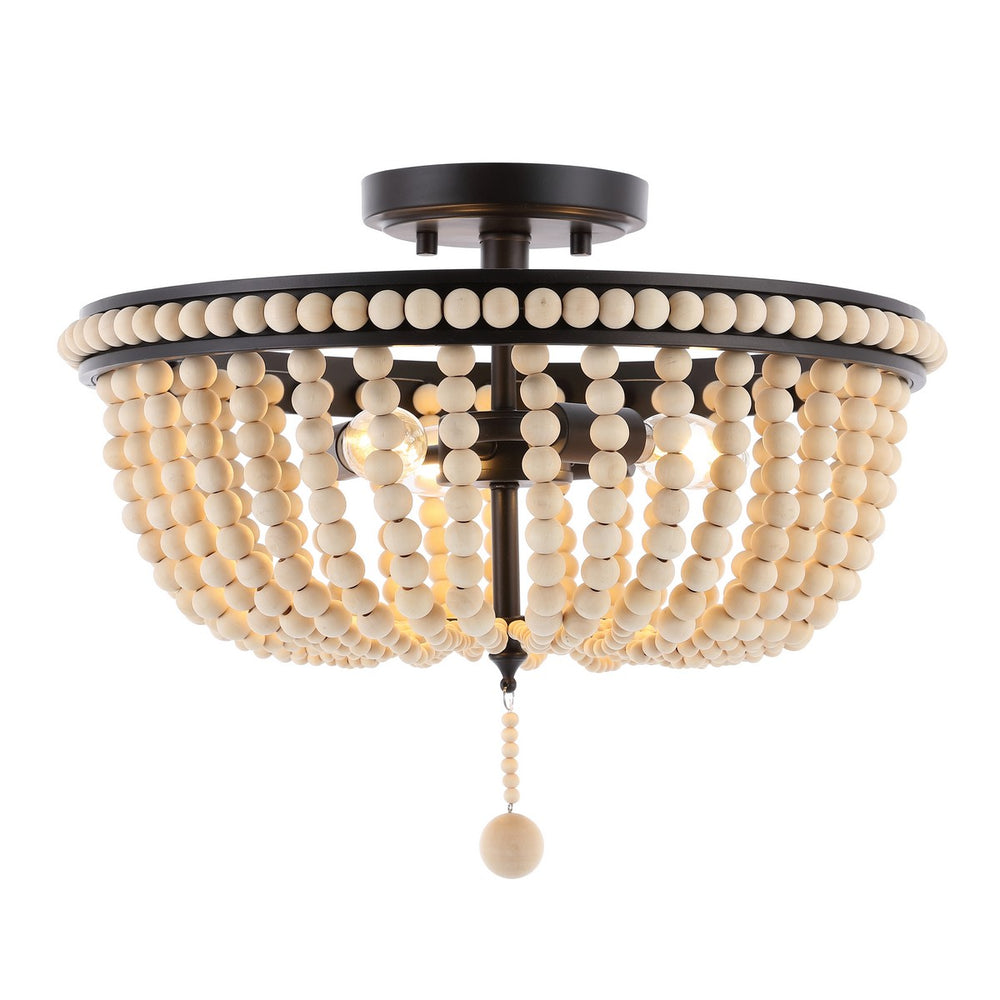 Safavieh Cascina Flush Mount Oil Rub Bronze Iron FLU4084A