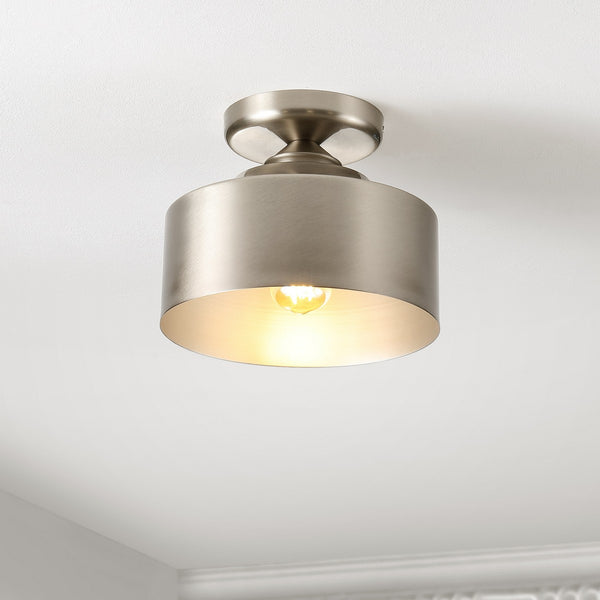 Safavieh Fenton Flush Mount Brushed Nickel Iron FLU4086A