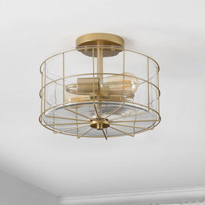 Safavieh Hannes Flush Mount Brass Iron FLU4087B