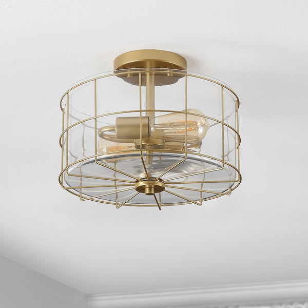 Safavieh Hannes Flush Mount Brass Iron FLU4087B