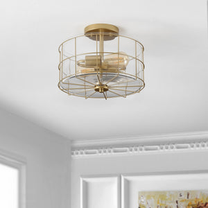 Safavieh Hannes Flush Mount Brass Iron FLU4087B