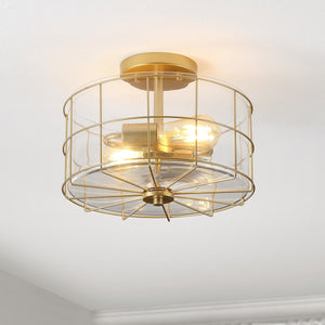 Safavieh Hannes Flush Mount Brass Iron FLU4087B