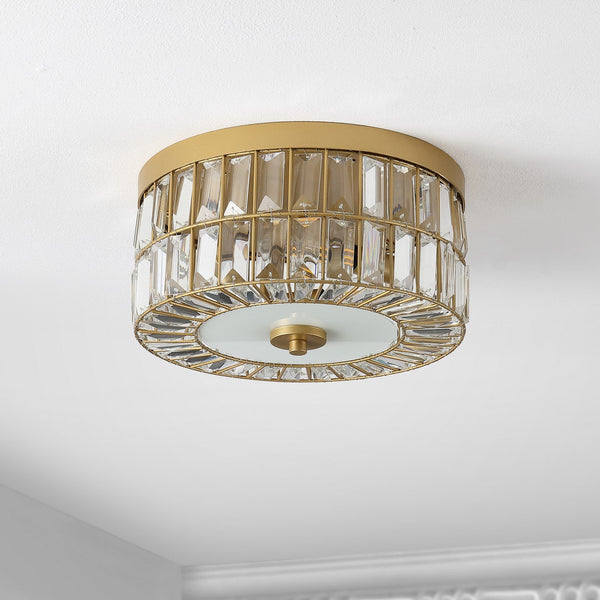 Safavieh Parda Flush Mount Brass Iron/Crystal FLU4090A