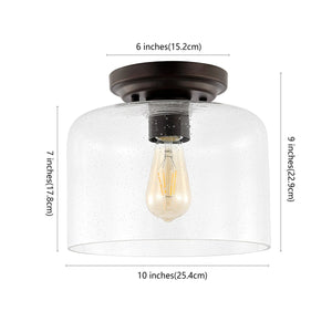 Safavieh Rianne Flush Mount Black Iron FLU4093A