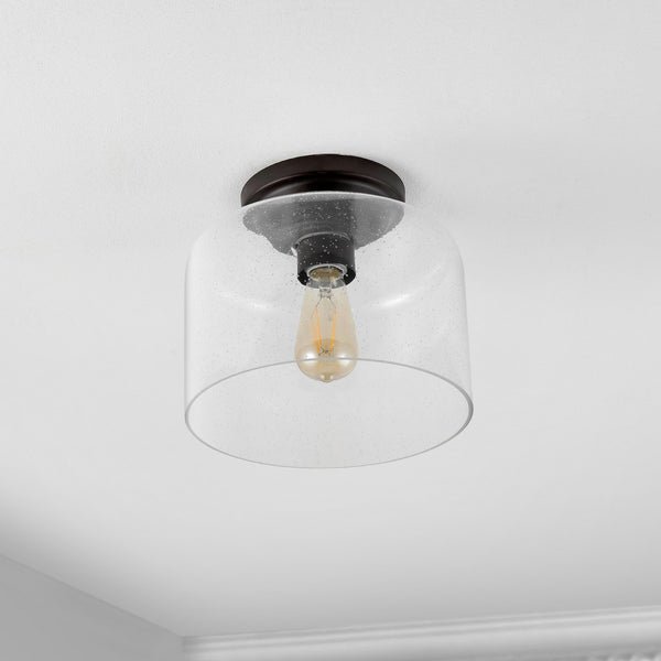 Safavieh Rianne Flush Mount Black Iron FLU4093A