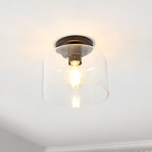 Safavieh Rianne Flush Mount Black Iron FLU4093A