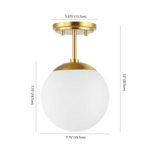 Safavieh Catori Flush Mount Brass Glass / Metal FLU4097A