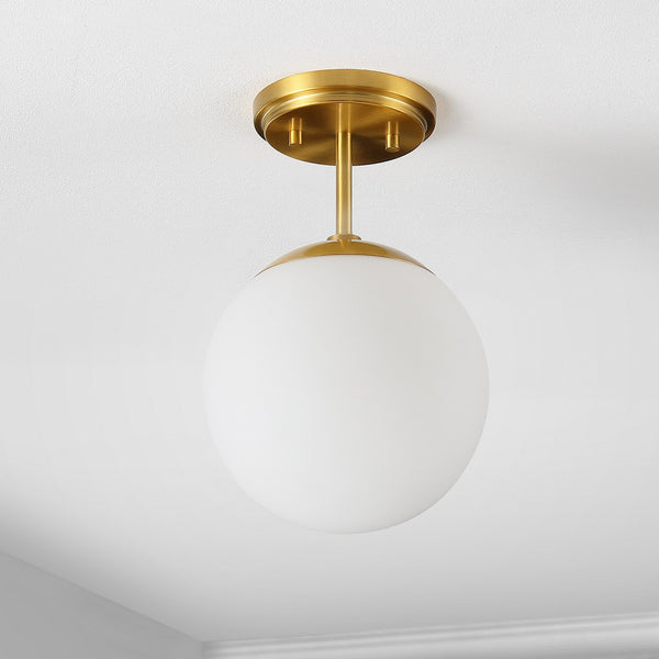 Safavieh Catori Flush Mount Brass Glass / Metal FLU4097A