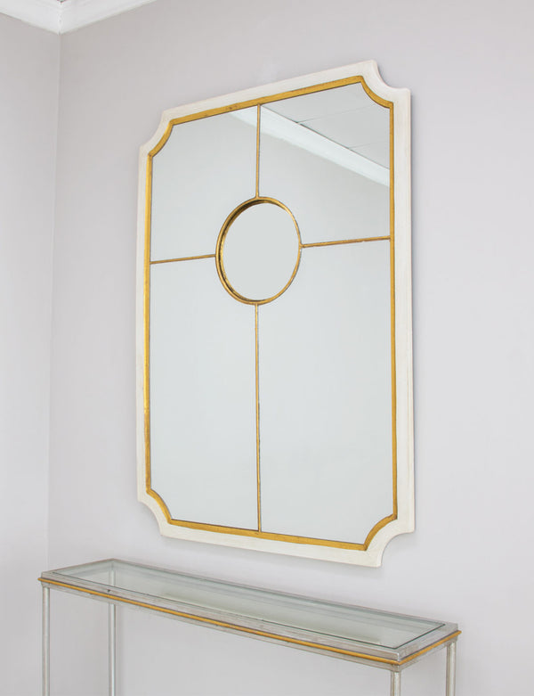 Zeugma FM115 White & Gold Sectional Mirror