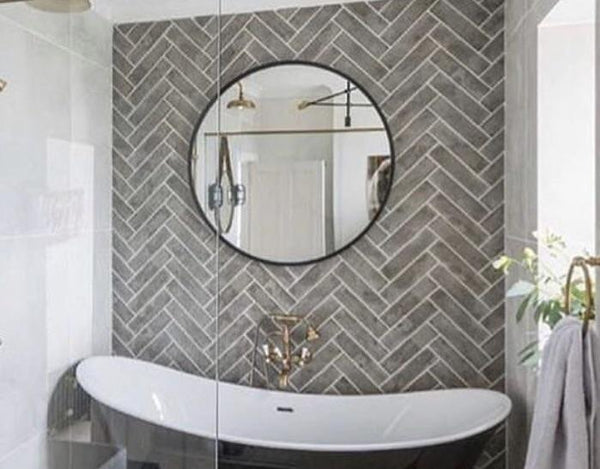 Zeugma FM131 Black Large Round Mirror