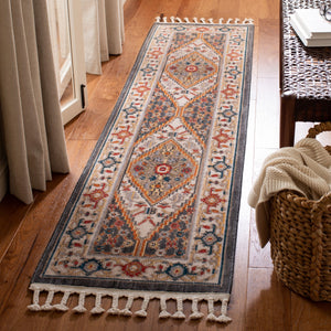 Farmhouse 800 Farmhouse 812 Bohemian Power Loomed 75% Polyester, 21% Cotton, 4% Latex Rug Charcoal / Ivory