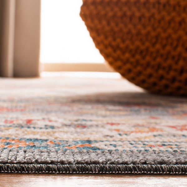 Farmhouse 800 Farmhouse 812 Bohemian Power Loomed 75% Polyester, 21% Cotton, 4% Latex Rug Charcoal / Ivory