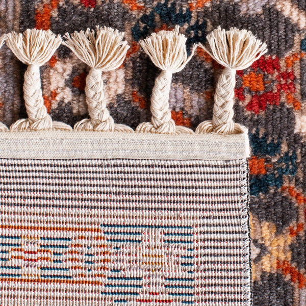 Farmhouse 800 Farmhouse 812 Bohemian Power Loomed 75% Polyester, 21% Cotton, 4% Latex Rug Charcoal / Ivory