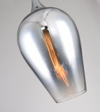 Bethel Chrome Single Pendant Lighting in Steel & Glass