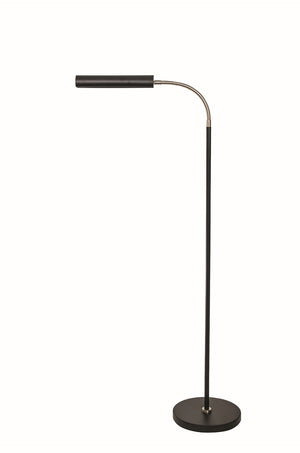 Fusion Floor Lamp Black With Satin Nickel Accents House of Troy FN100-BLK/SN