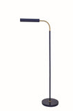 Fusion Floor Lamp Navy Blue With Satin Brass Accents House of Troy FN100-NB/SB