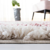 Fontana Shag  800 Fontana Shag 842 Shag & Flokati Power Loomed Polypropylene Pile Rug Ivory / Pink