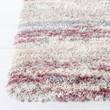 Fontana Shag  800 Fontana Shag 842 Shag & Flokati Power Loomed Polypropylene Pile Rug Ivory / Pink