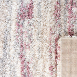 Fontana Shag  800 Fontana Shag 842 Shag & Flokati Power Loomed Polypropylene Pile Rug Ivory / Pink