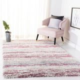 Fontana Shag  800 Fontana Shag 842 Shag & Flokati Power Loomed Polypropylene Pile Rug Ivory / Pink