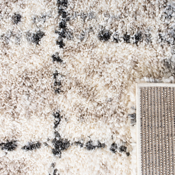 Fontana Shag  800 Fontana Shag 868 Shag & Flokati Power Loomed Polypropylene Pile Rug Grey / Ivory