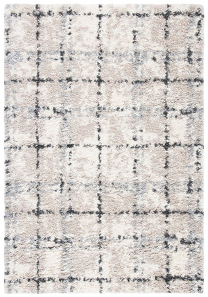 Fontana Shag  800 Fontana Shag 868 Shag & Flokati Power Loomed Polypropylene Pile Rug Grey / Ivory