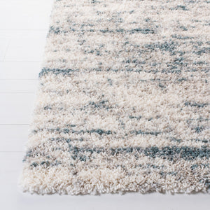Fontana Shag  800 Fontana Shag 873 Shag & Flokati Power Loomed Polypropylene Pile Rug Ivory / Teal