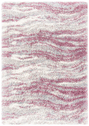 Fontana Shag  800 Fontana Shag 875 Shag & Flokati Power Loomed Polypropylene Pile Rug Pink / Grey