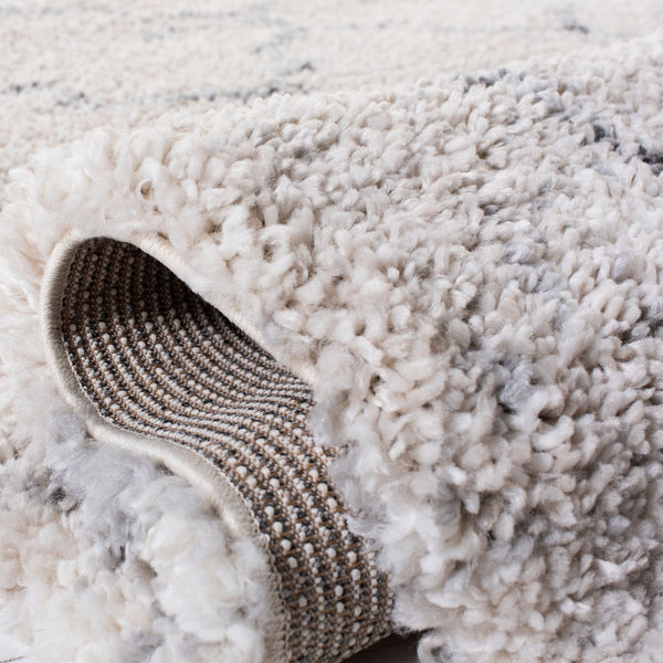 Fontana Shag  800 Fontana Shag 888 Shag & Flokati Power Loomed Polypropylene Pile Rug Grey / Ivory