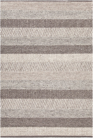 Chandra Rugs Forstel 100% Wool Hand-Woven Contemporary Rug Grey Mix 9' x 13'