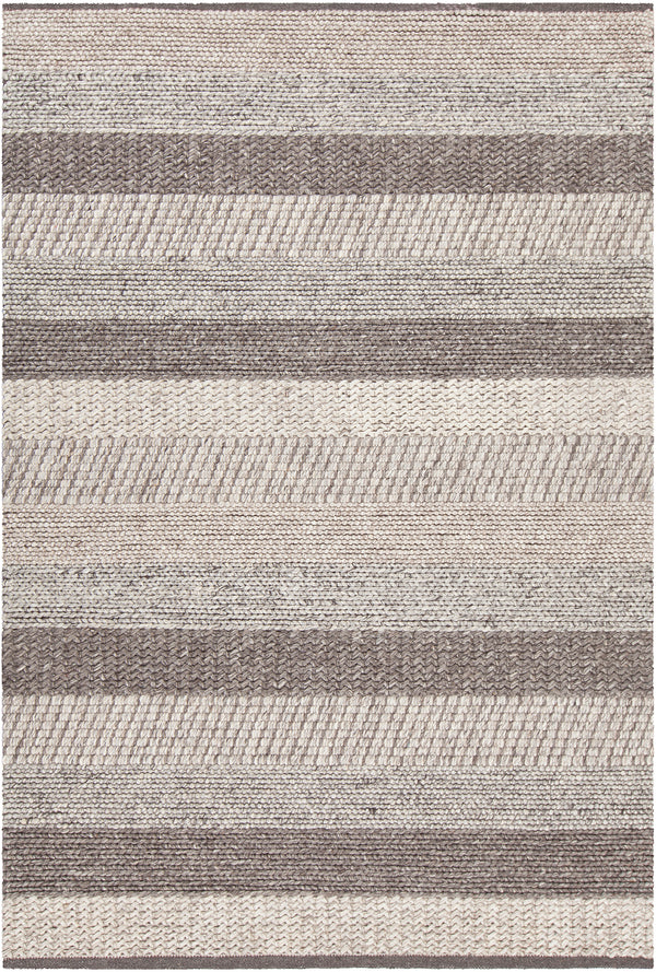 Chandra Rugs Forstel 100% Wool Hand-Woven Contemporary Rug Grey Mix 9' x 13'