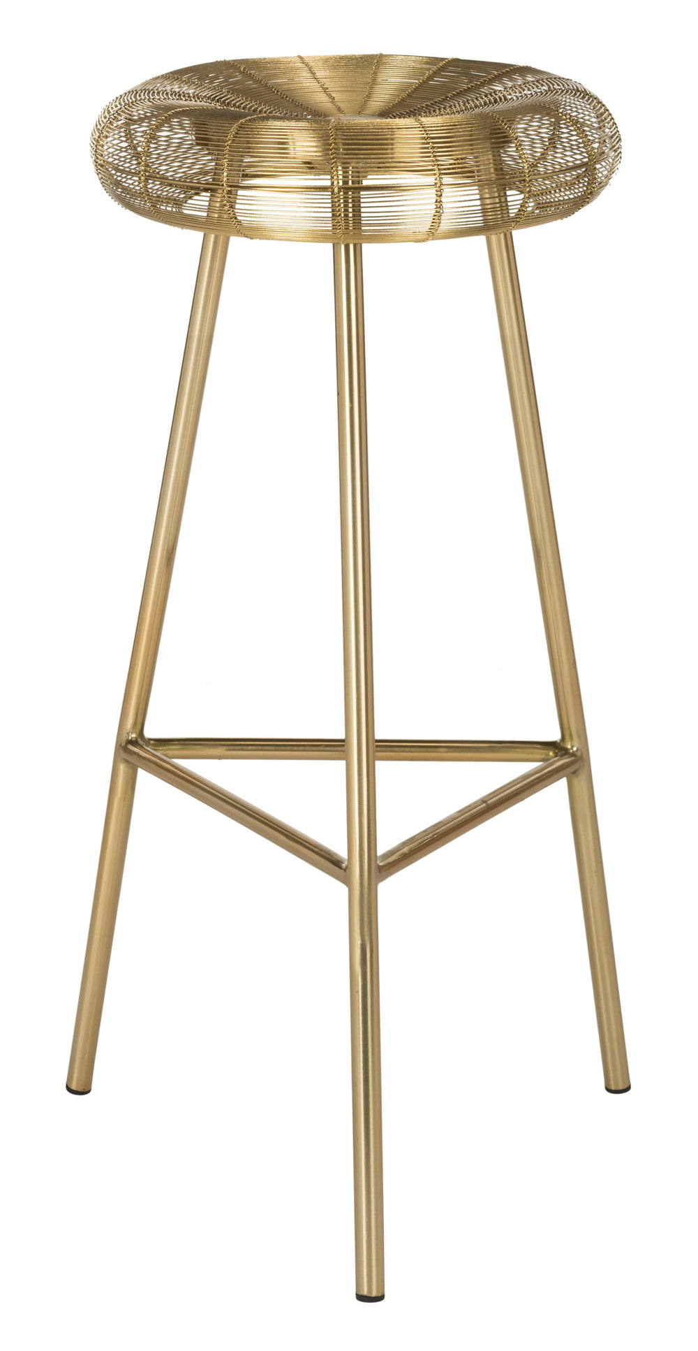 Addison Luxurious Gold Wire Weaved Bar Stool - Contemporary Design for Chic Dining Spaces